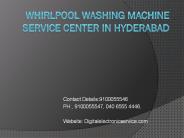 Whirlpool Washing Machine Service Center in Hyderabad