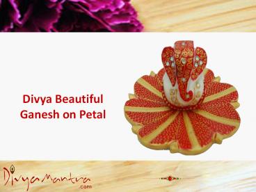 Divya Beautiful Ganesh on Petal Rakhi Special