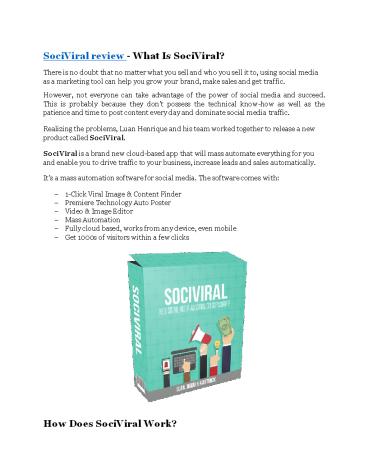 SociViral review & massive +100 bonus items