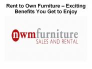Rent to Own Furniture