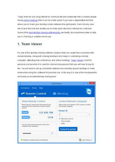 5 Best Desktop Sharing Software for Online Meetings