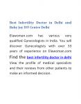 Best Infertility Doctor in Delhi and  Baby Joy IVF Centre Delhi PowerPoint PPT Presentation