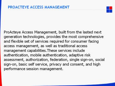 PROACTEYE ACCESS MANAGEMENT