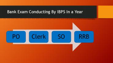 Bank Exam Conducting By IBPS in a Year
