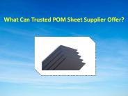 What Can Trusted POM Sheet Supplier Offer