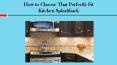 How to Choose That Perfectly Fit Kitchen Splashback PowerPoint PPT Presentation