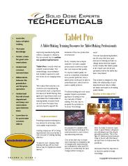 Tablet Making Training Resource for Tablet Making Professionals
