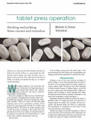 Tablet Press Operation: Sticking & Picking