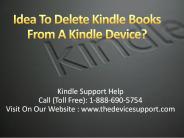Idea To Delete Kindle Books From A Kindle Device?