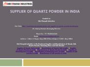 Supplier of Quartz Powder in India