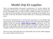 Model ship kit supplies