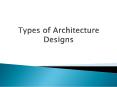 Types of Architecture course PowerPoint PPT Presentation