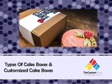 Cake Box Types Types Of Cake Boxes & Customized Cake Boxes presentation | free to download