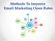 Methods To Improve  Email Marketing Open Rates