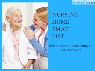 Nursing Home Email List