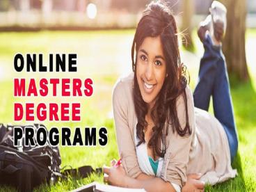 Online Masters Degree with (MIBM Global)