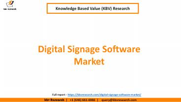 Digital Signage Software Market Share