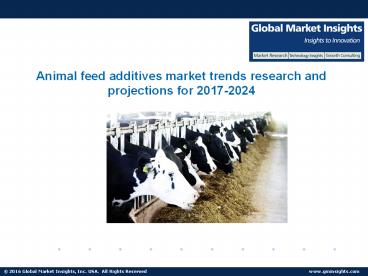 Animal feed additives market share research by applications and regions for 2017-2024
