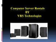 Computer Server Rentals Dubai | Server Maintenance and Rentals Service
