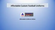 Affordable Custom Football Uniforms