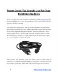 Power Cord You Should Use For Your Electronic Gadgets PowerPoint PPT Presentation