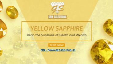 Original & Natural Yellow Sapphire