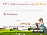 SEC 410 Slingshot Academy / sec410.com