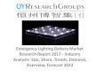 Emergency Lighting Battery Market Analysis- Size, Share, Growth, Industry Demand, Forecast, Application Analysis To 2017