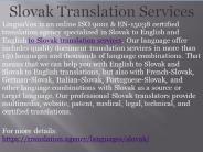 Slovak Translation Services