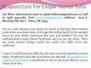 Acupuncture for carpal tunnel Tulsa