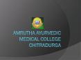 Amrutha Ayurvedic Medical College Chitradurga