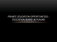 Private Education Opportunities - Education Board In Punjab PowerPoint PPT Presentation