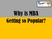 Why is MBA Getting so Popular?