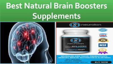 Best Natural Brain Boosters Supplements