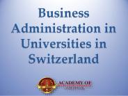 Business Administration in Universities in Switzerland