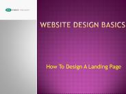 Website Design Basics – How To Design A Landing Page