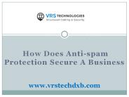 How does Anti-spam protection secure a business?