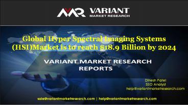 Hyper spectral Imaging Systems Market