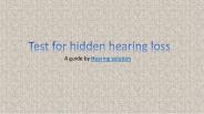 Test for hidden hearing loss (1)