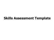 Skills Assessment Template