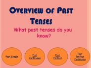 PAST TENSES OVERVIEW