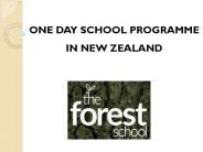 One day school programme in new zealand