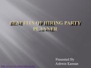 Benefits of hiring event planner