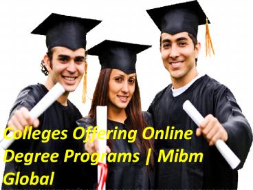 Colleges Offering Online Degree Programs