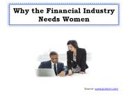 Why the Financial Industry Needs Women