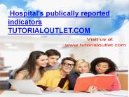 Hospital's publically reported indicators