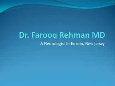 Dr Farooq Rehman - Assistant Professor