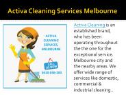 Activa Cleaning Services Melbourne