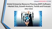 2017-2022 Enterprise Resource Planning (ERP) Software Report on Global and United States Market, Status and Forecast, by Players, Types and Applications