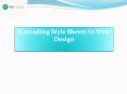 Cascading Style Sheets In Web Design PowerPoint PPT Presentation